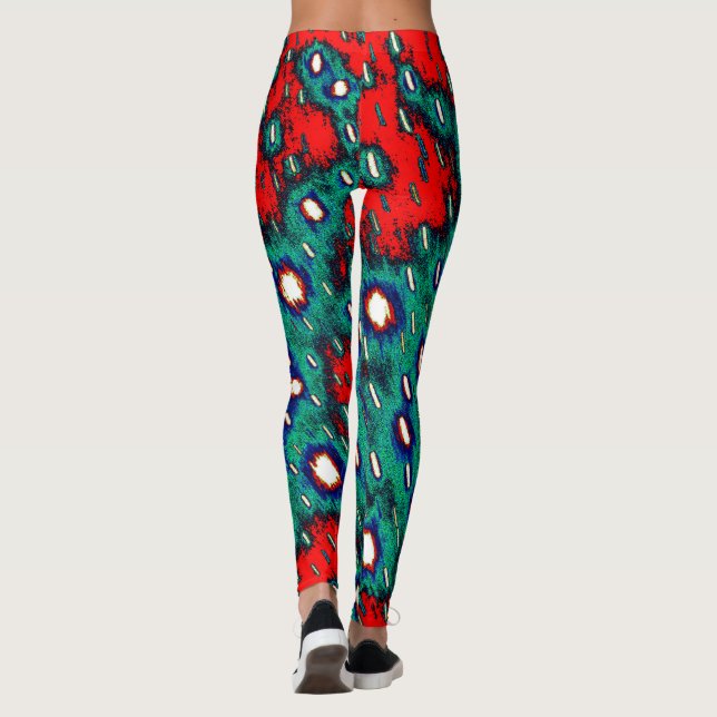 Colorful Organic Pattern Leggings (Rückseite)