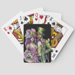 COLORFUL ORNATE MARDI GRAS COUPLE SPIELKARTEN