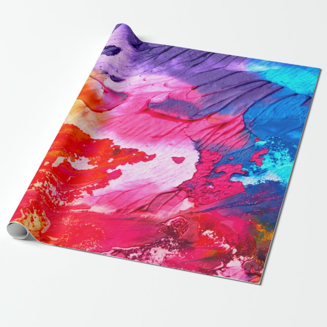 Colorful painting background geschenkpapier (Ungerollt)