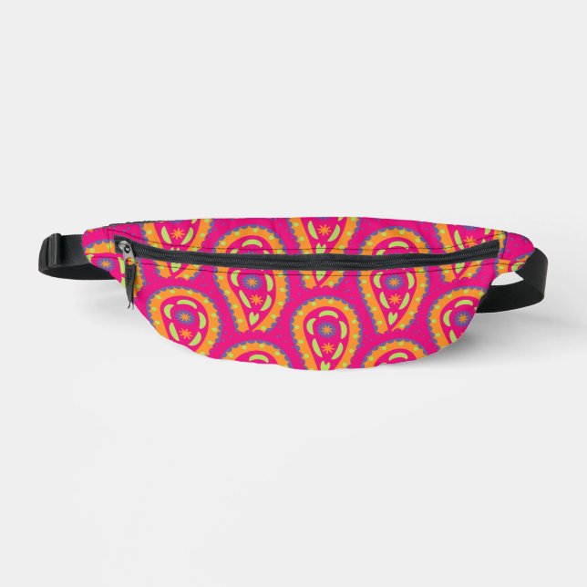 Colorful Paisley Bauchtasche (Vorderseite)