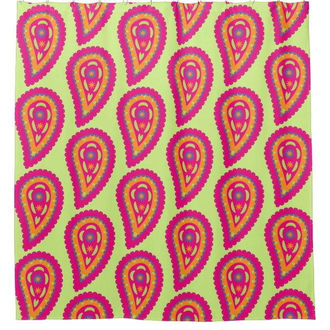 Colorful Paisley Duschvorhang (Vorderseite)
