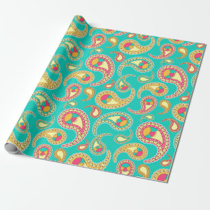 Colorful Paisley Geschenkpapier