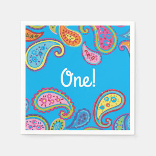 Colorful Paisley Kindergeburtstag Party Serviette