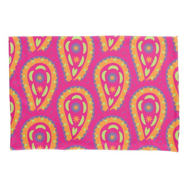Colorful Paisley Kissenbezug (Vorderseite)