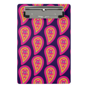 Colorful Paisley Mini Klemmbrett