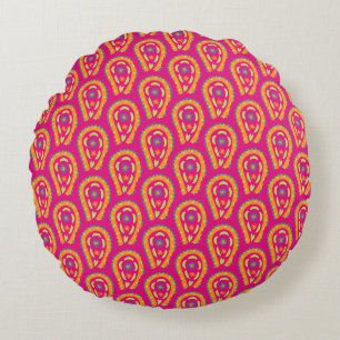 Colorful Paisley Rundes Kissen
