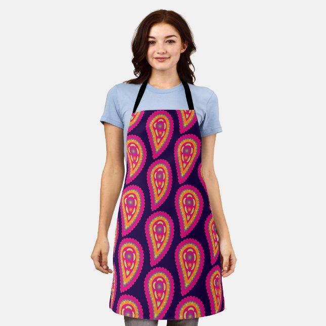 Colorful Paisley Schürze (Getragen)