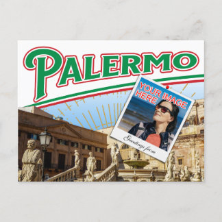 Colorful Palermo Italy photo collage Postkarte
