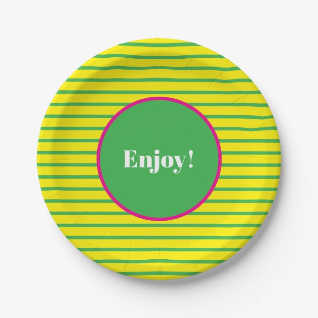 Colorful Party Paper Plates Pappteller (Vorderseite)