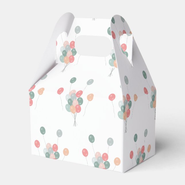 Colorful Pastel Party Balloons  Geschenkschachtel (Vorderseite)