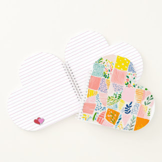 Colorful Pastel Patchwork Preppy Notizbuch