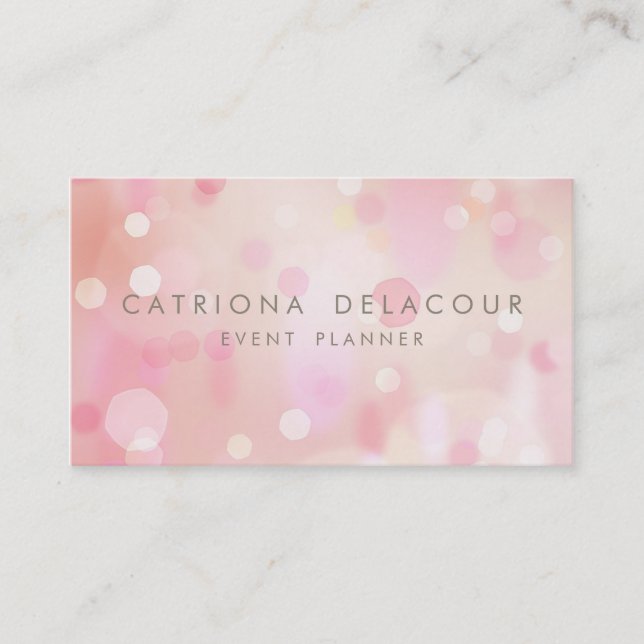 Colorful Pastell Lights Bokeh Business Card Visitenkarte (Vorderseite)