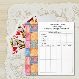 Colorful Patchwork Bridge Score Notizblock