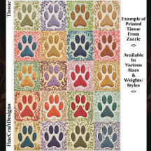 Colorful Patchwork Paw Prints Quilt EN8 Decoupage
