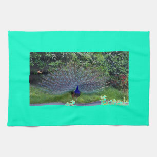 Colorful Pattern Bird Peacock Art Indian Destiny Geschirrtuch