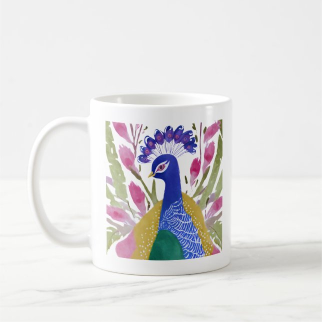Colorful Peacock Kaffeetasse (Links)