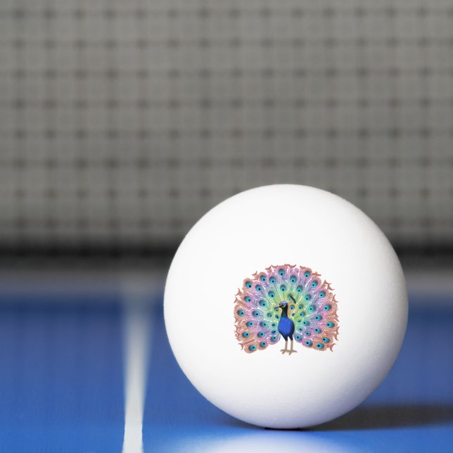 Colorful Peacock Tischtennisball (Netto)