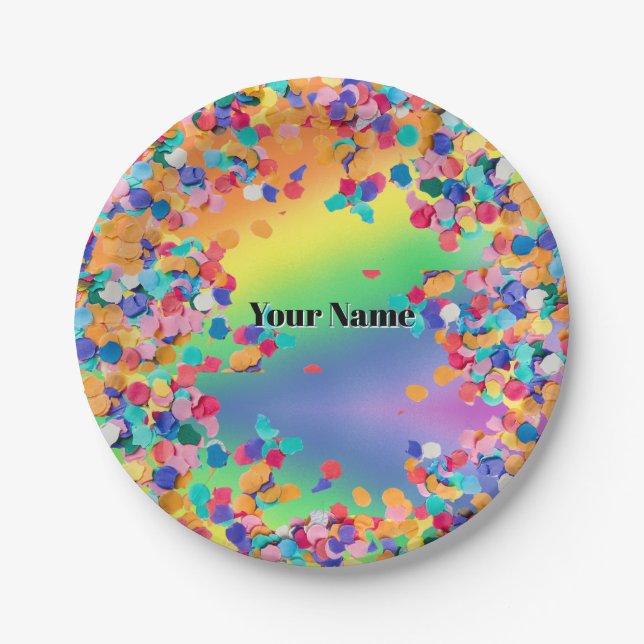 colorful personalize picture HP Laptop Skin Pappteller (Vorderseite)