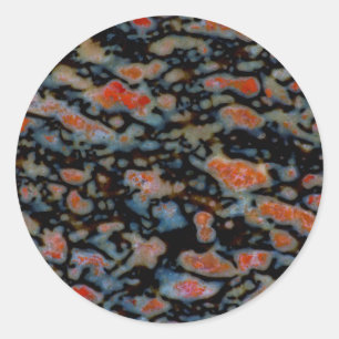 Colorful Petrified Dinosaur Bone Runder Aufkleber