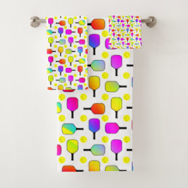 Colorful, Pickleball Paddles, Yellow Pickleball Badhandtuch Set