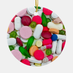 Colorful pills custom product keramikornament
