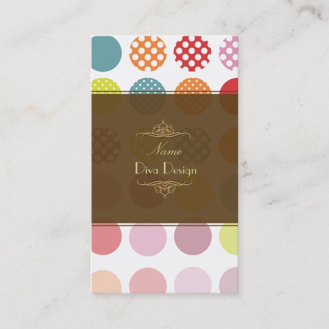 Colorful Polka dots BusinessCard Visitenkarte