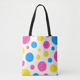 Colorful Polka Dots Pink Blue Yellow Retro