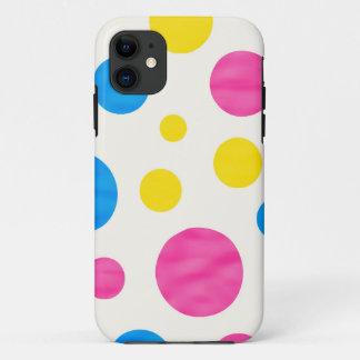 Colorful Polka Dots Pink Blue Yellow Retro Case-Mate iPhone Hülle