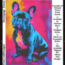 Colorful Pop Art French Bulldog Dog EP6L Decoupage