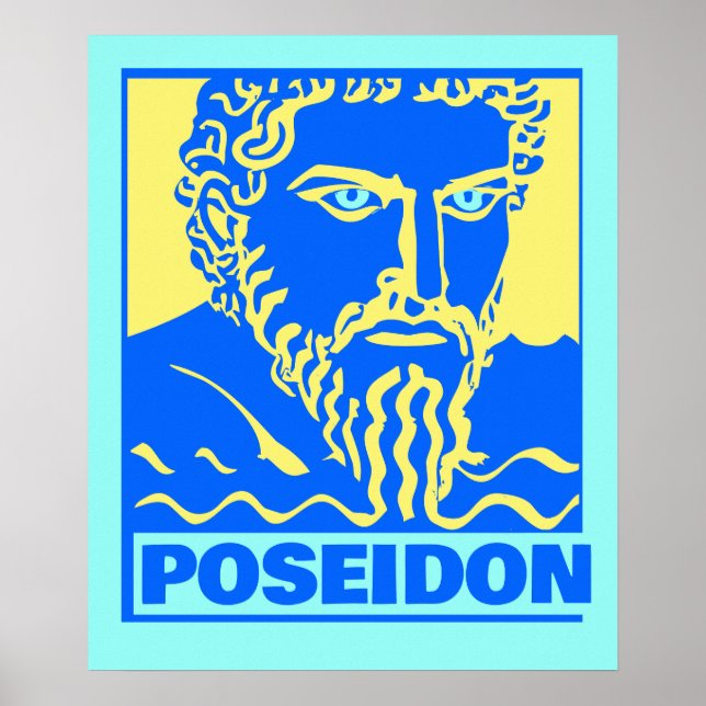 Colorful Poseidon Print Poster (Vorne)
