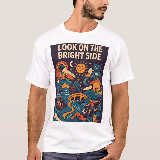 Colorful Positive Life Illustration T-Shirt (Vorderseite)