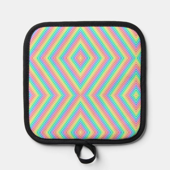 Colorful pot holder with a vibrant topflappen (Vorderseite)