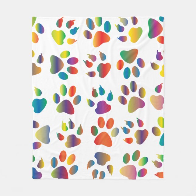 Colorful prismatic rainbow animal fleecedecke (Vorderseite)