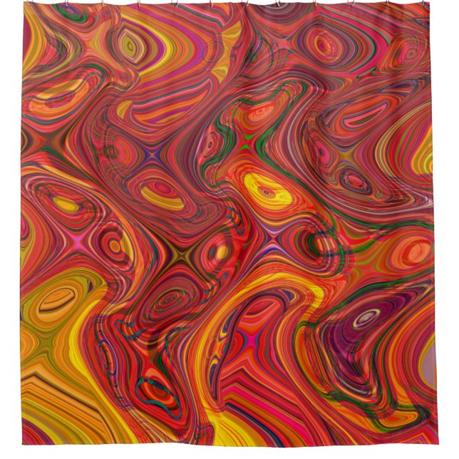 Colorful psychedelic background made of interweavi duschvorhang (Vorderseite)