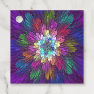 Colorful Psychedelic Blume Abstrakt Art Custom Geschenkanhänger