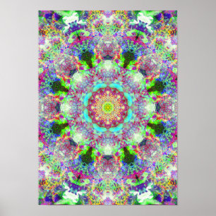 Colorful Psychedelic Dreamy Mandala Poster