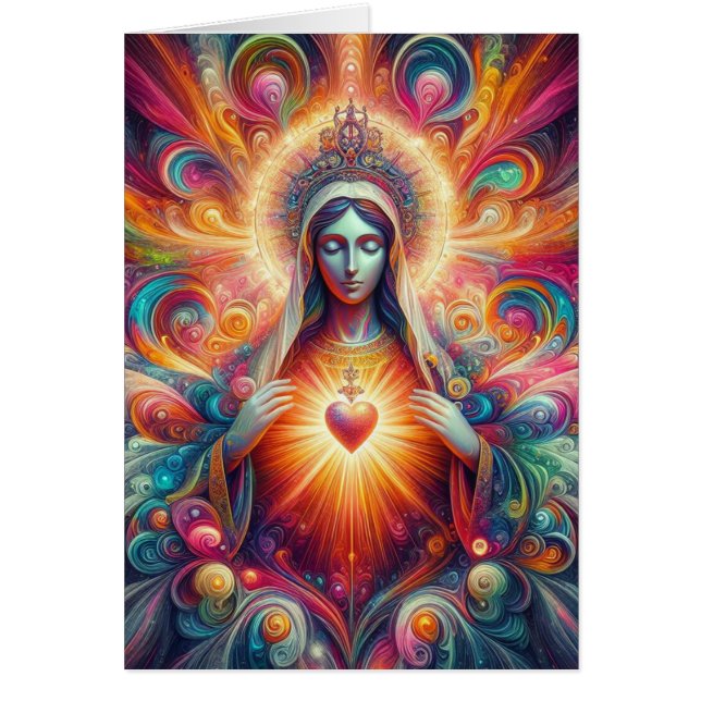 Colorful Psychedelic Sacred Heart of Mary (Vorne)