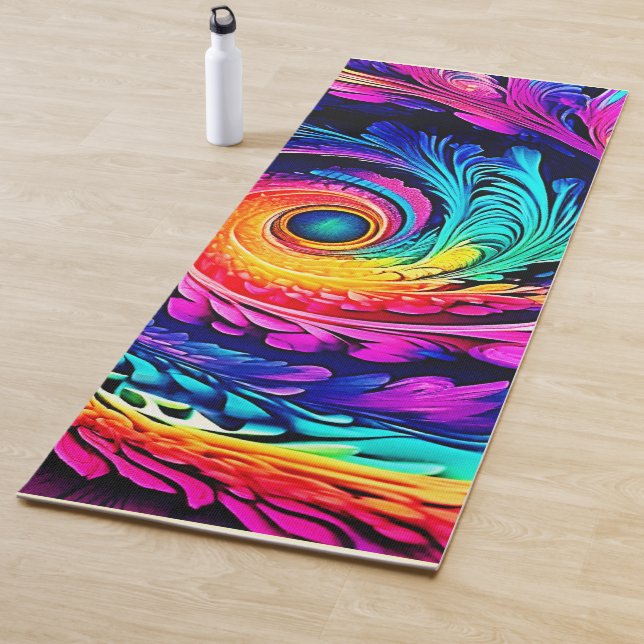 Colorful Psychedelic Spiral Art Yogamatte (Beispiel)