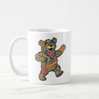 Colorful Psychedelic Teddy Bear Art Kaffeetasse