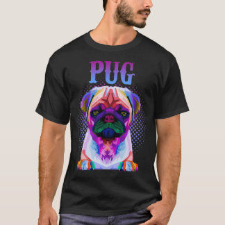 Colorful Pug Dog Breed Pullover 