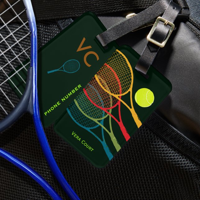 Colorful Racquets Personalized Gepäckanhänger (Von Creator hochgeladen)