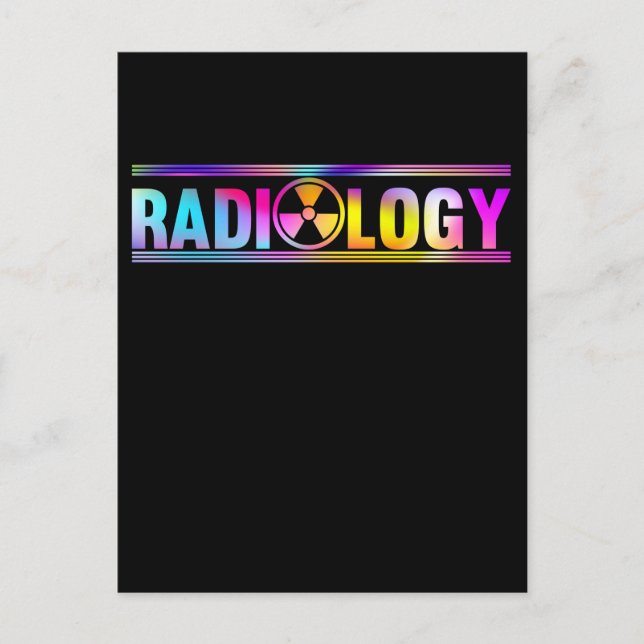 Colorful Radiology Symbol Xray Radiologist Postkarte (Vorderseite)