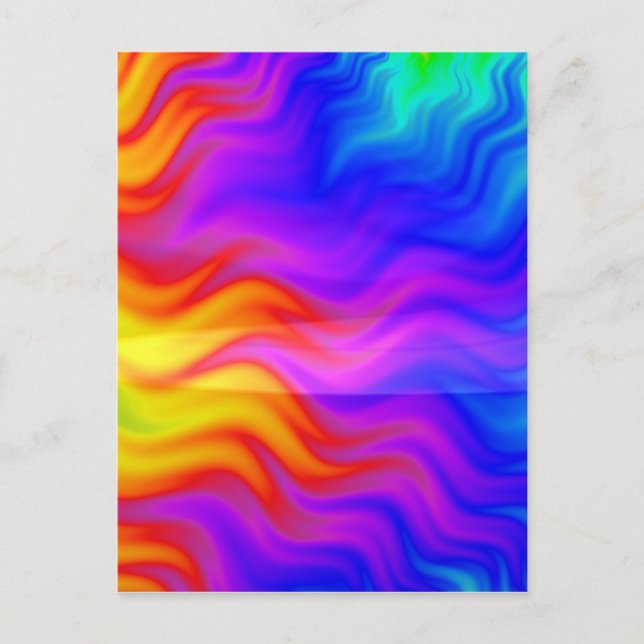 Colorful Rainbow abstract 3D art Postkarte (Vorderseite)