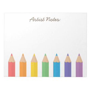 Colorful Rainbow Coloring Pencies School Kinder Notizblock