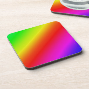 Colorful Rainbow Gradient Diagonal Blend Untersetzer