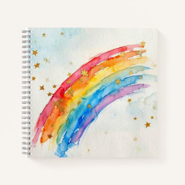 Colorful Rainbow Notebook.  Notizbuch (Vorderseite)