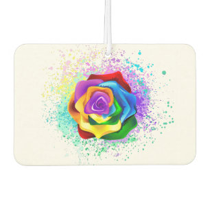 Colorful Rainbow Rose Autolufterfrischer