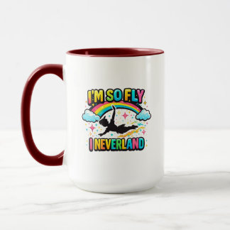 Colorful Rainbow Stars Fantasy Flying Boy Graphic  Tasse