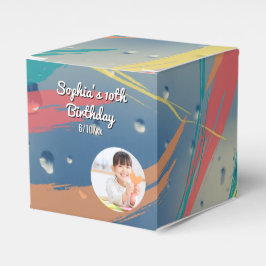 Colorful Raindrop Brushstroke Candy Favor Box Geschenkschachtel