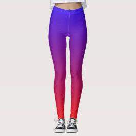 Colorful Red And Bluo Leggings